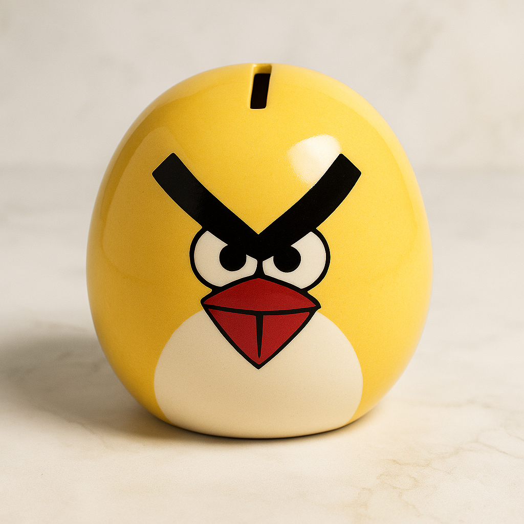 Angry Bird Ceramic Piggy Bank – Teach Kids to Save with Fun!