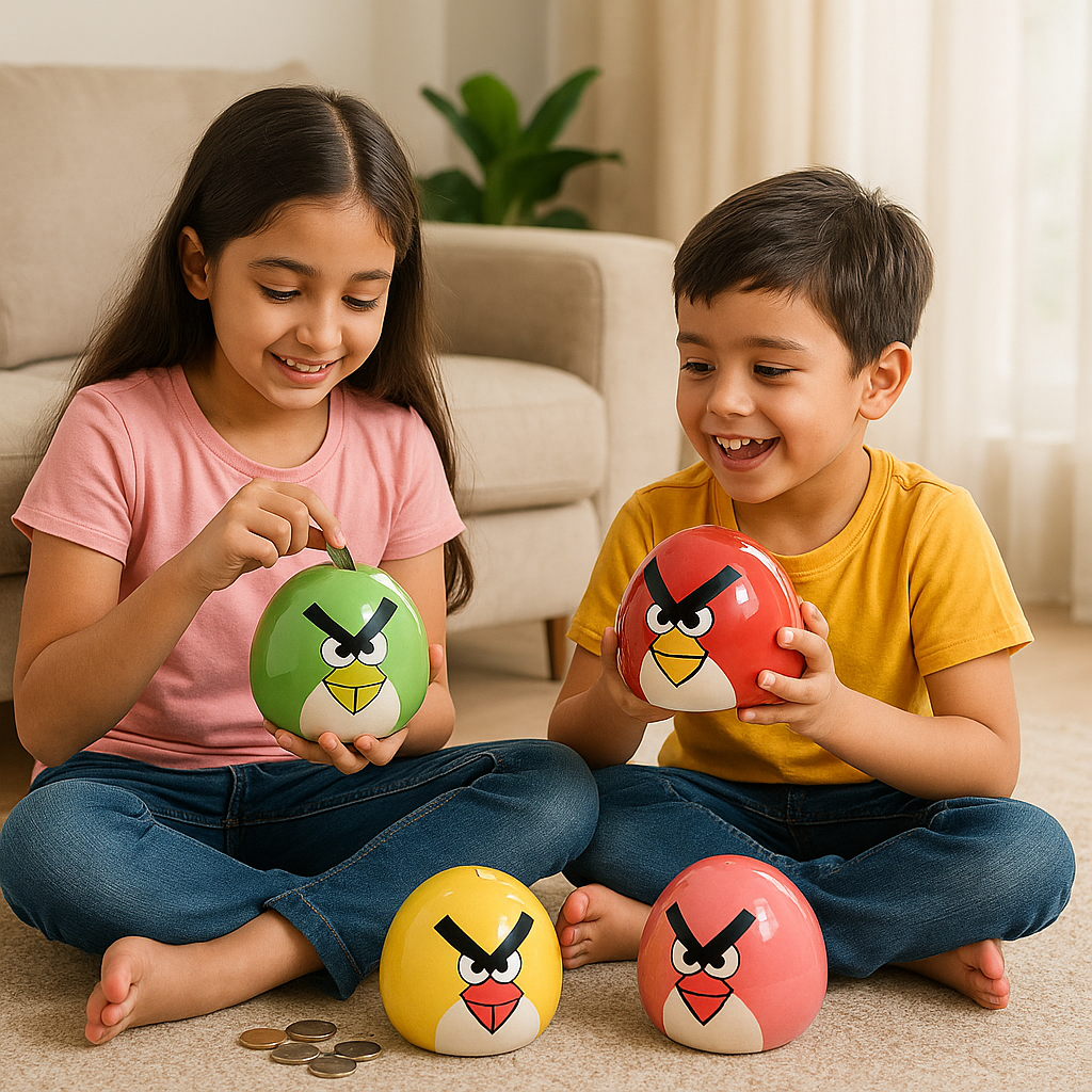 Angry Bird Ceramic Piggy Bank – Teach Kids to Save with Fun!