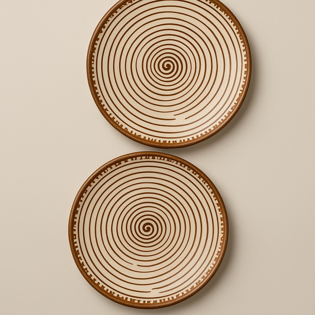 DesiBrew Swirl Mug & Saucer – Handcrafted Ceramic Set by GupShupCups