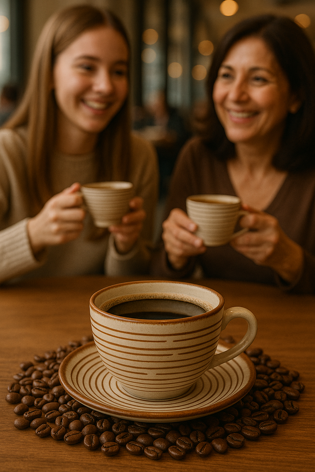 DesiBrew Swirl Mug & Saucer – Handcrafted Ceramic Set by GupShupCups