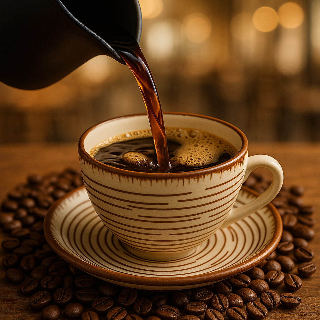 DesiBrew Swirl Mug & Saucer – Handcrafted Ceramic Set by GupShupCups