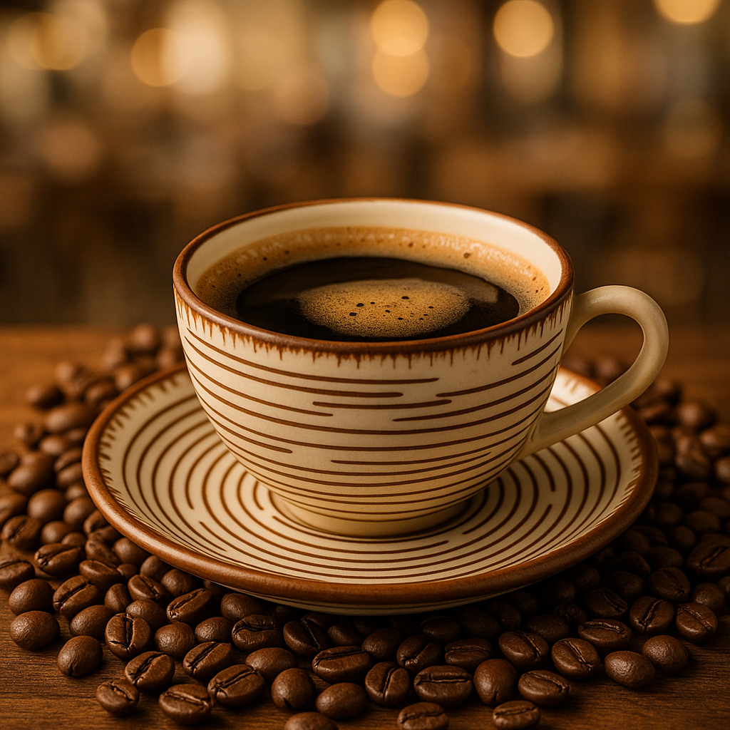 DesiBrew Swirl Mug & Saucer – Handcrafted Ceramic Set by GupShupCups