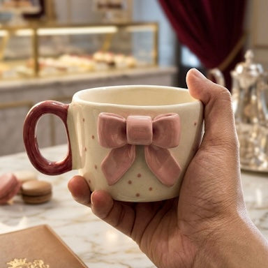 Pink Bow Mug – Cute Aesthetic Coffee Mug for Gifting