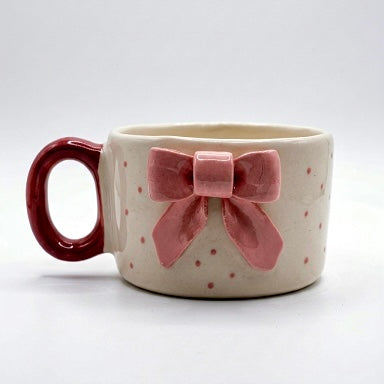 Pink Bow Mug – Cute Aesthetic Coffee Mug for Gifting