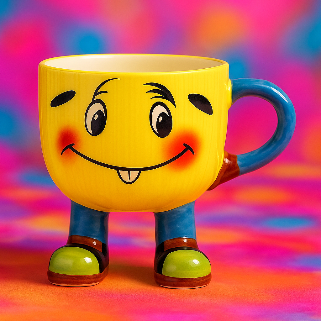 Happy Legs Ceramic Mug Combo (x2) - You Get 2 Cups