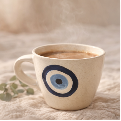 Nazar Chai Mug | Handcrafted Ceramic Mug with Nazar Design by GupShupCups