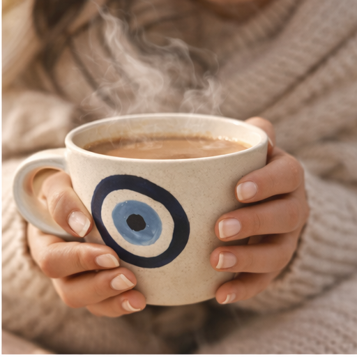 Nazar Chai Mug | Handcrafted Ceramic Mug with Nazar Design by GupShupCups