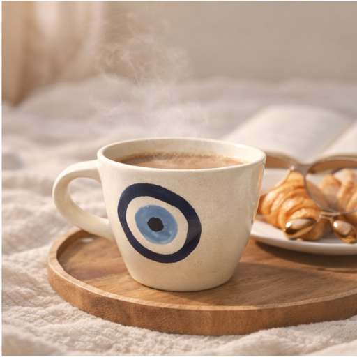 Nazar Chai Mug | Handcrafted Ceramic Mug with Nazar Design by GupShupCups