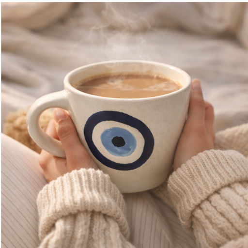 Nazar Chai Mug | Handcrafted Ceramic Mug with Nazar Design by GupShupCups