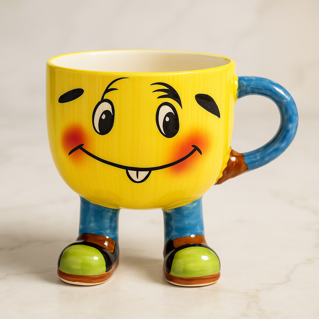 Happy Legs Ceramic Mug Combo (x2) - You Get 2 Cups